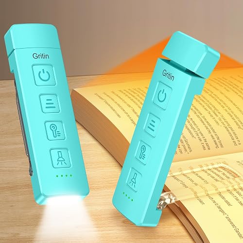 Gritin Book Light for Reading with Flashlight Function,1000mAh Long Lasting