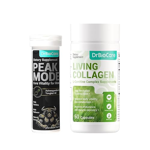 DrBioCare Peak Mode Effervescent Tablets and Living Collagen L-Carnitine Complex