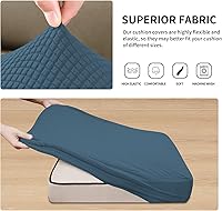 Vista 309 de Easy-Going Fundas Elásticas de 3 Piezas para Cojines de Sofá para Sofá Seccional Izquierdo/Derecho en Forma de L Chaise Lounge Funda de Asiento