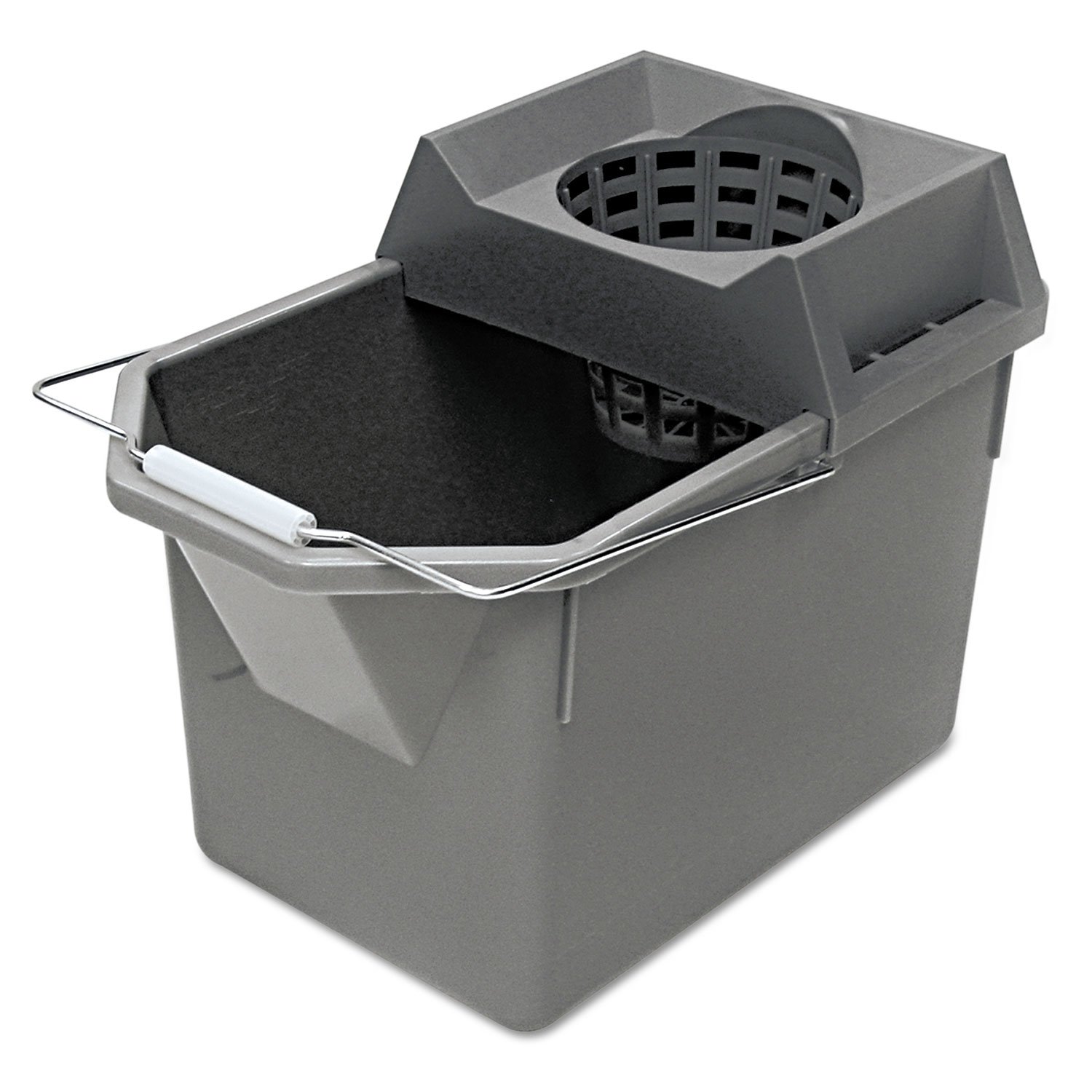 Rubbermaid Commercial – Cubo para mopa y escurridor Combo, 15 Quart, gris, fg619400stl