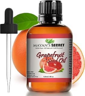 Mayan's Secret 100% Pure Grapefruit Seed Oil, Premium Quality/Undiluted/Refined Cold Pressed/4 fl oz Glass Jar