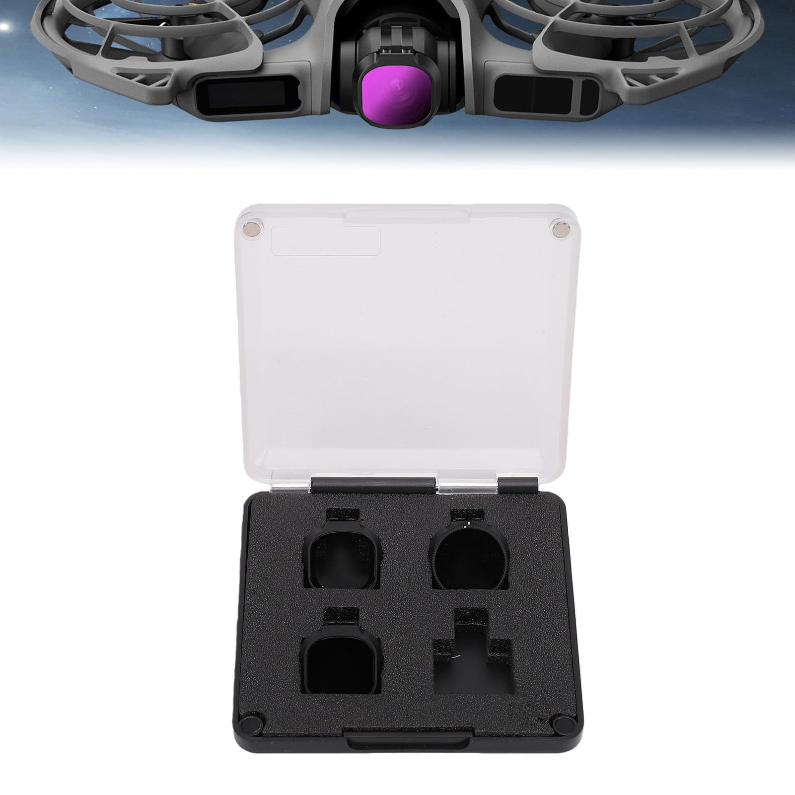 Alomejor Filtro Polarizzatore per Drone, Filtro per Obiettivo Drone CPL ND8 ND32, Lente in Vetro Ottico con Esposizione Bilanciata per Fotografia Aerea