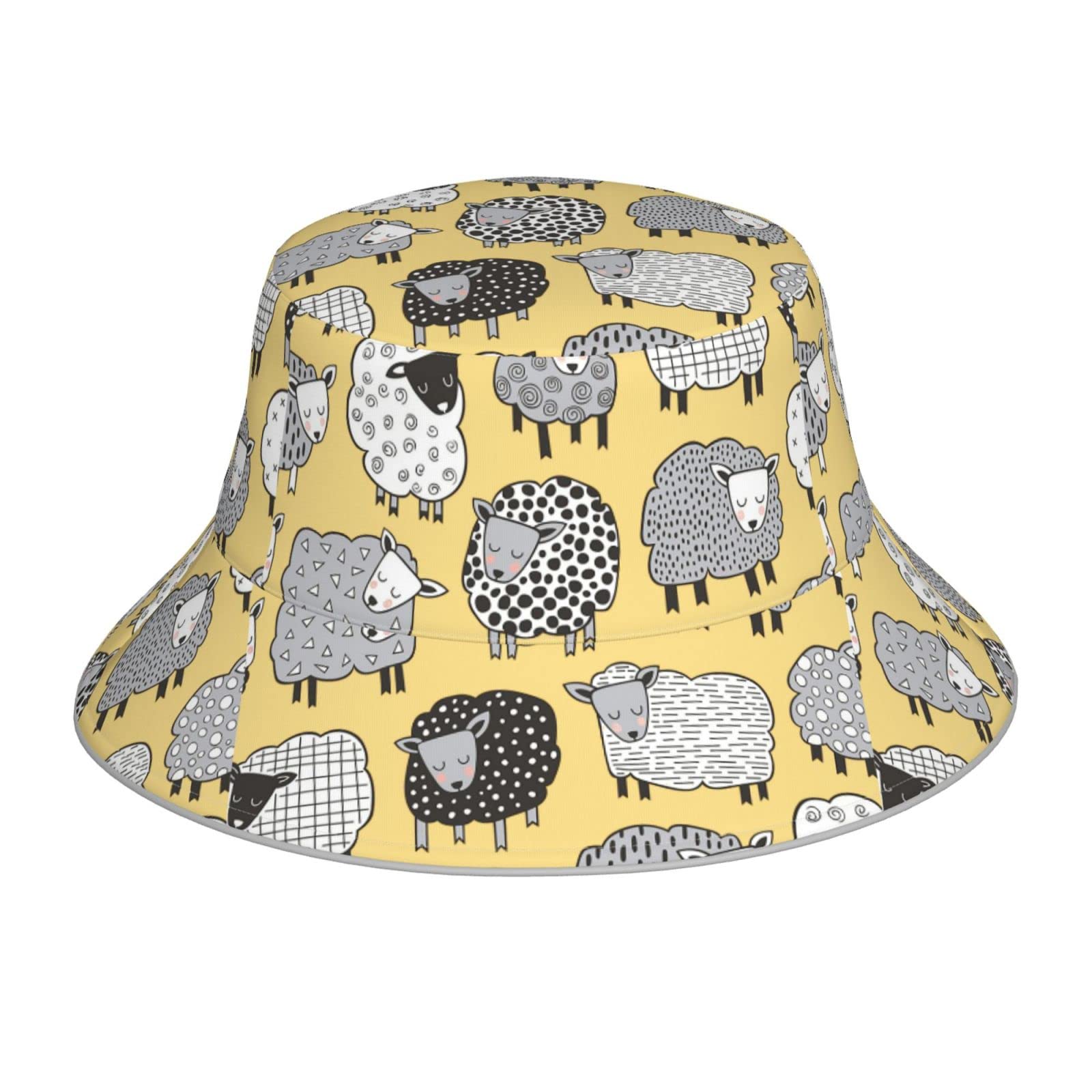 874 Men's Bucket Hat 315 Bucket Hat Sheep Fisherman Hat Unisex Bucket Sun Hat Wide Brim Sun Protective Hat For Spring Wo Girls