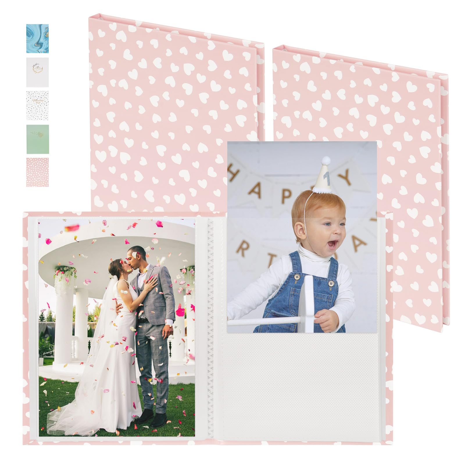 Amazon.com: 1DOT2 Small Photo Album 4x6 Pictures 2 Pack, Each Hold