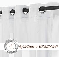 Vista 2 de NICETOWN Cortina transparente para puerta de patio, cortina vertical de gasa, panel de cortina extra ancho, tratamiento de ventana para puerta Gris