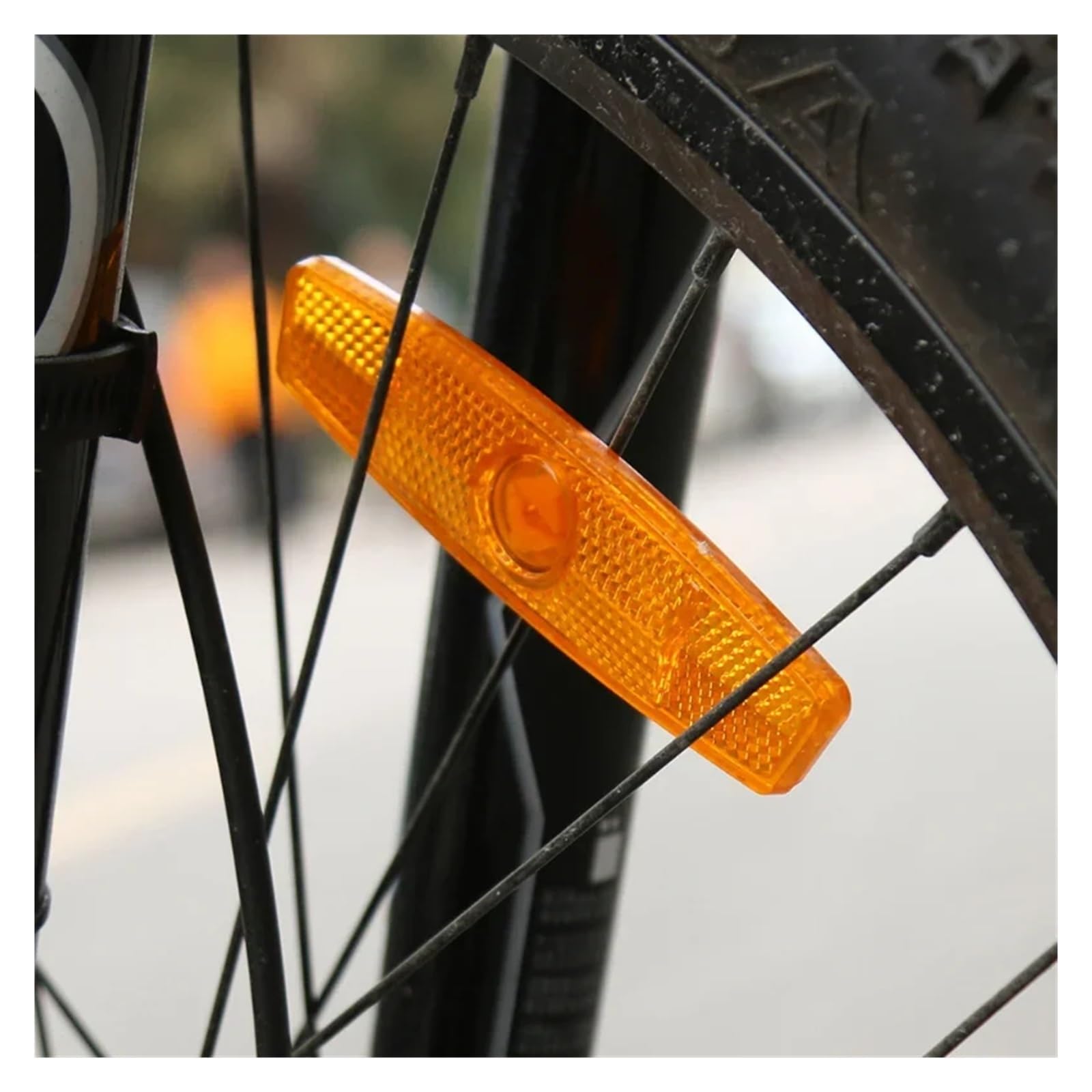 1/4PCSBike Speichen Reflektor Mountainbike Fisch-förmigen Stahl Felge Speichen Reflektoren Fahrrad Felge Reflektierende Licht Radfahren teile (Color : 4PCS-Orange) Auto & Motorrad