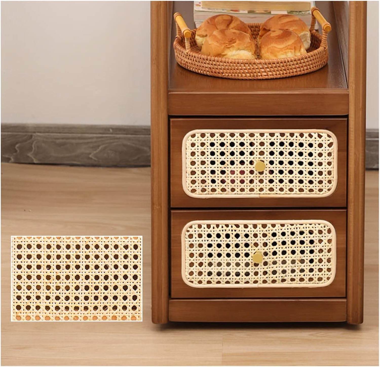 Pantry Cabinets Sideboard Shelf Simple Living Room Glass Side Cabinet Kitchen Cupboard Mobile Tea Cabinet Cabinet Locker Buffet Cabinet (Color : 1) (F)