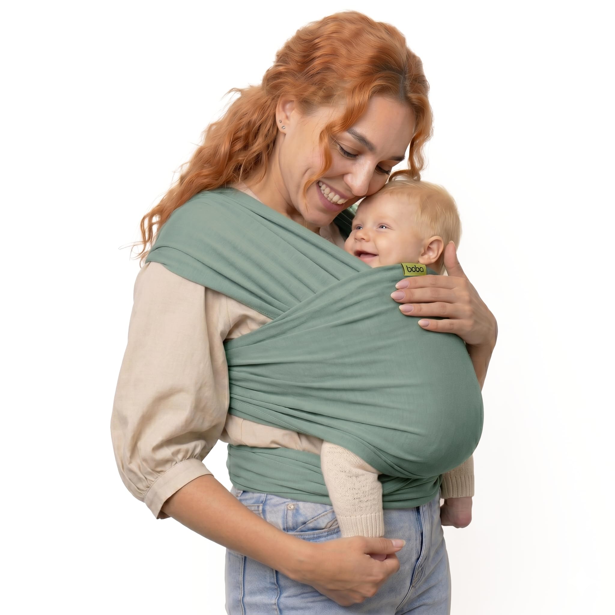 Boba Baby Wrap Carrier – Original Baby Sling Carrier for Newborns (7–35 lbs), Soft, Secure, Hands-Free & Ergonomic, Ideal for Comfortable Bonding, New Parents (Black) — view 13