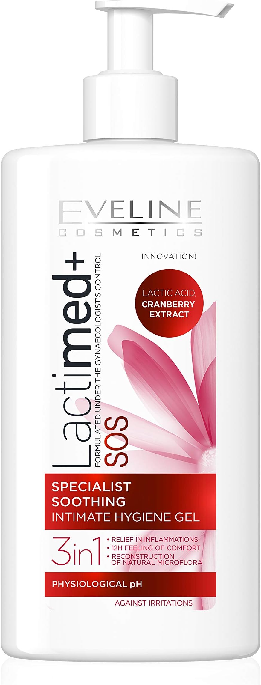 Eveline SOS Intimate Hygiene Gel for Very Sensitive Skin - High Content of Lactic Acid 250 ml