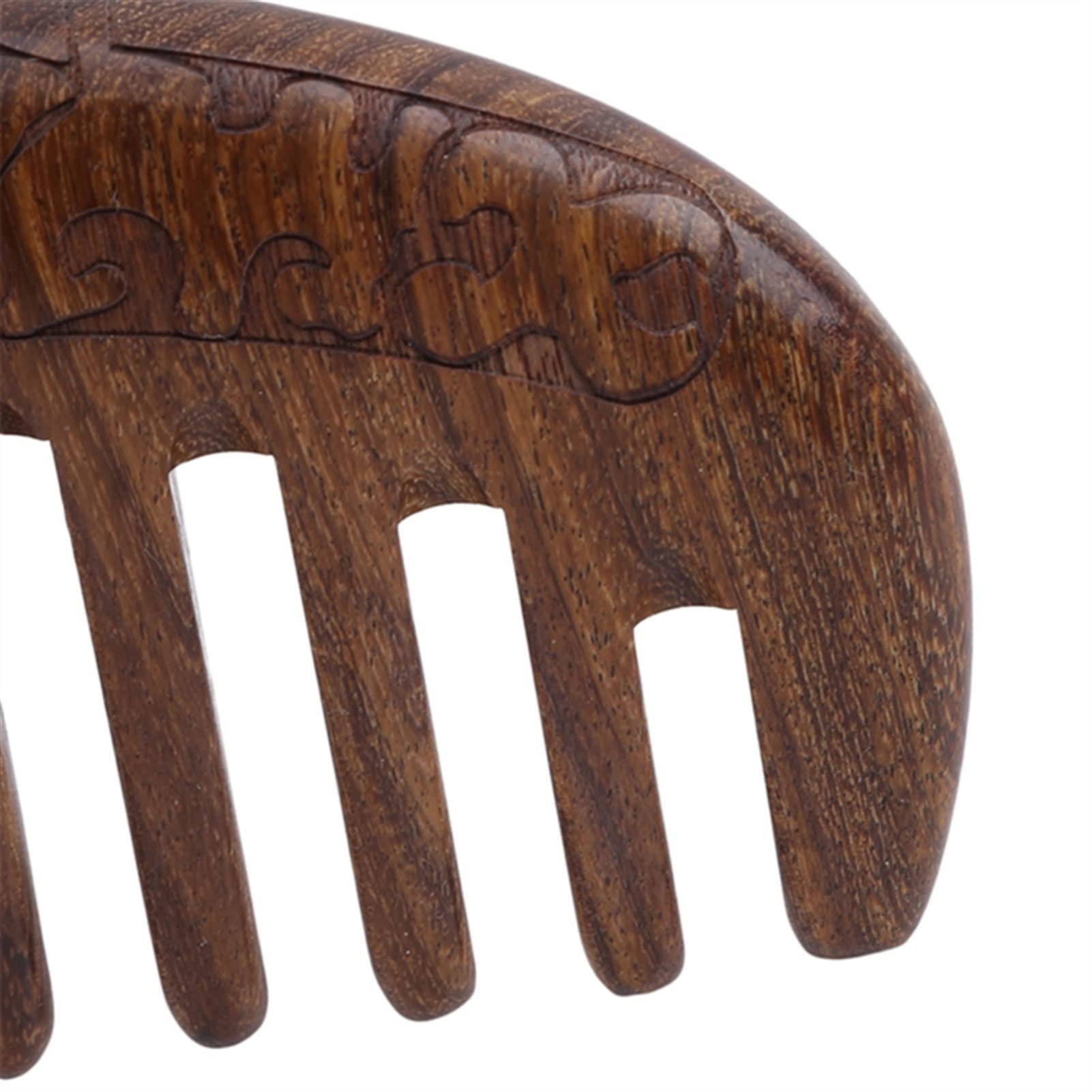 MRKU Peines para el Cabello Peines de Bolsillo de Madera Peines de Dientes Anchos Peines para Barba Herramientas para peinar el Cabello Peines delicados Cepillo para el Cabello