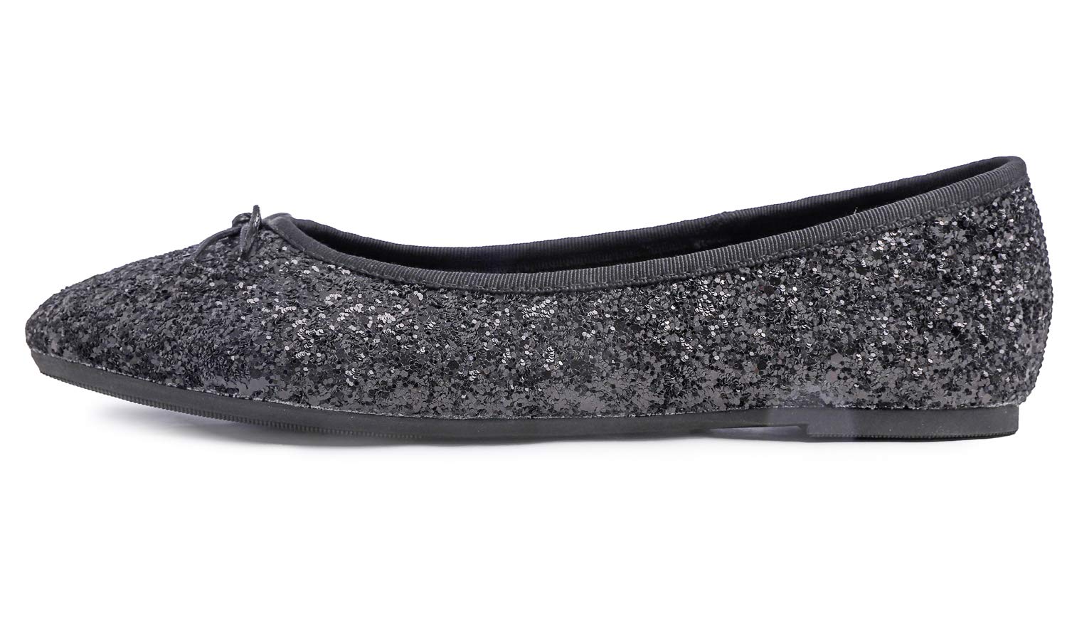 Feversole Women's Macaroon Glitter Colorful,Cojín de Espuma con Memoria Colorida Macaron para Mujer, diseño Plano de Charol
