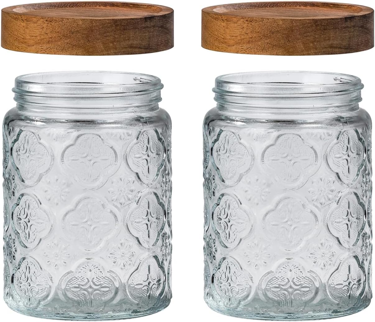 Vintage Glass Sealed Coffee Storage Jar With