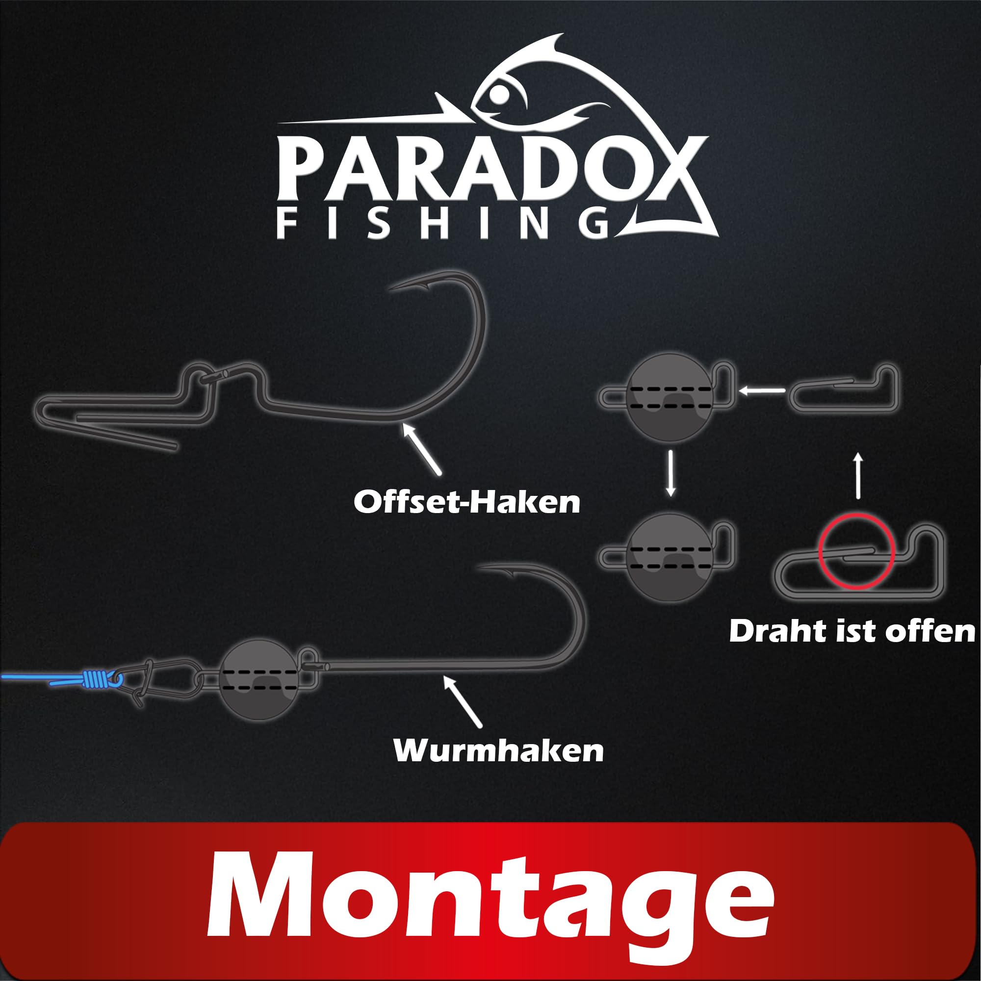 Lot De 45 Hameçons Offset Paradox – Tailles #2 à 3/0, Boîte Incluse, Pour Perche, Sandre, Brochet