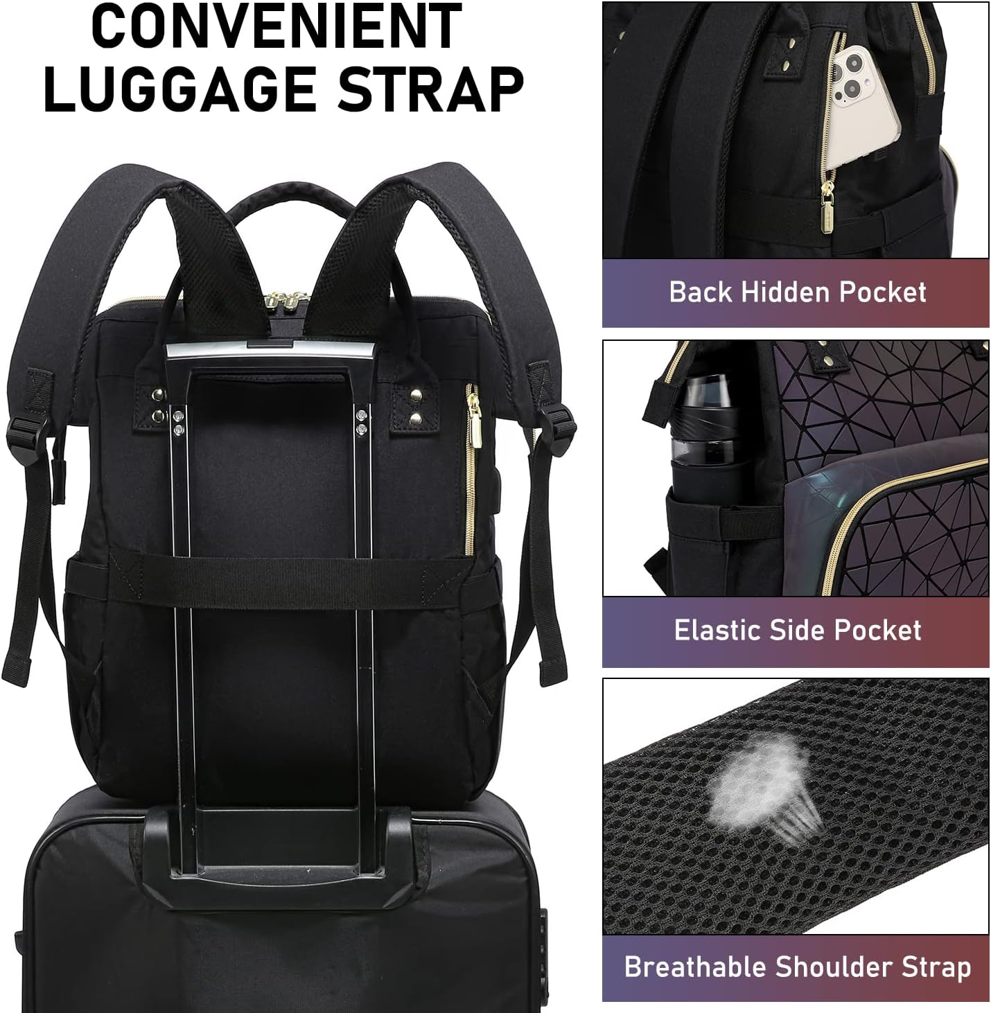 LOVEVOOK Geometric Luminous Purses and Handbags for Women Holographic Reflective Crossbody Bag Wallet