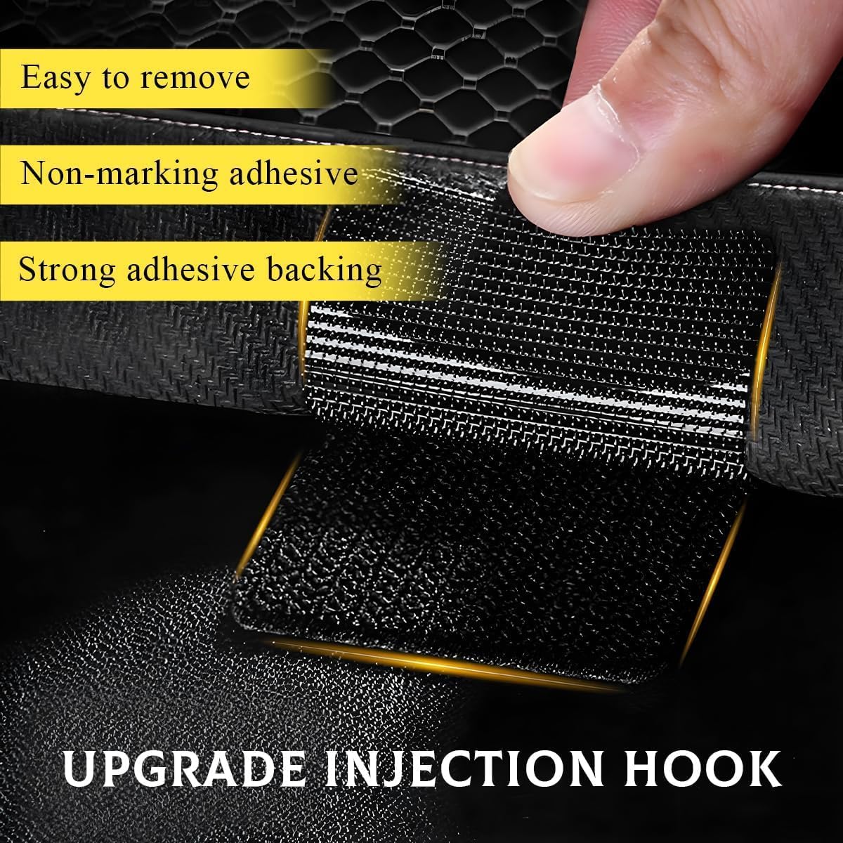 60PCS Hook and Loop Mounting Strips with Adhesive,Heavy Duty Tape Strip, Multi-Purpose Carpet Rug Fastener Mounting Tape for Power Strip, Car Sun Visor, Floor Mat