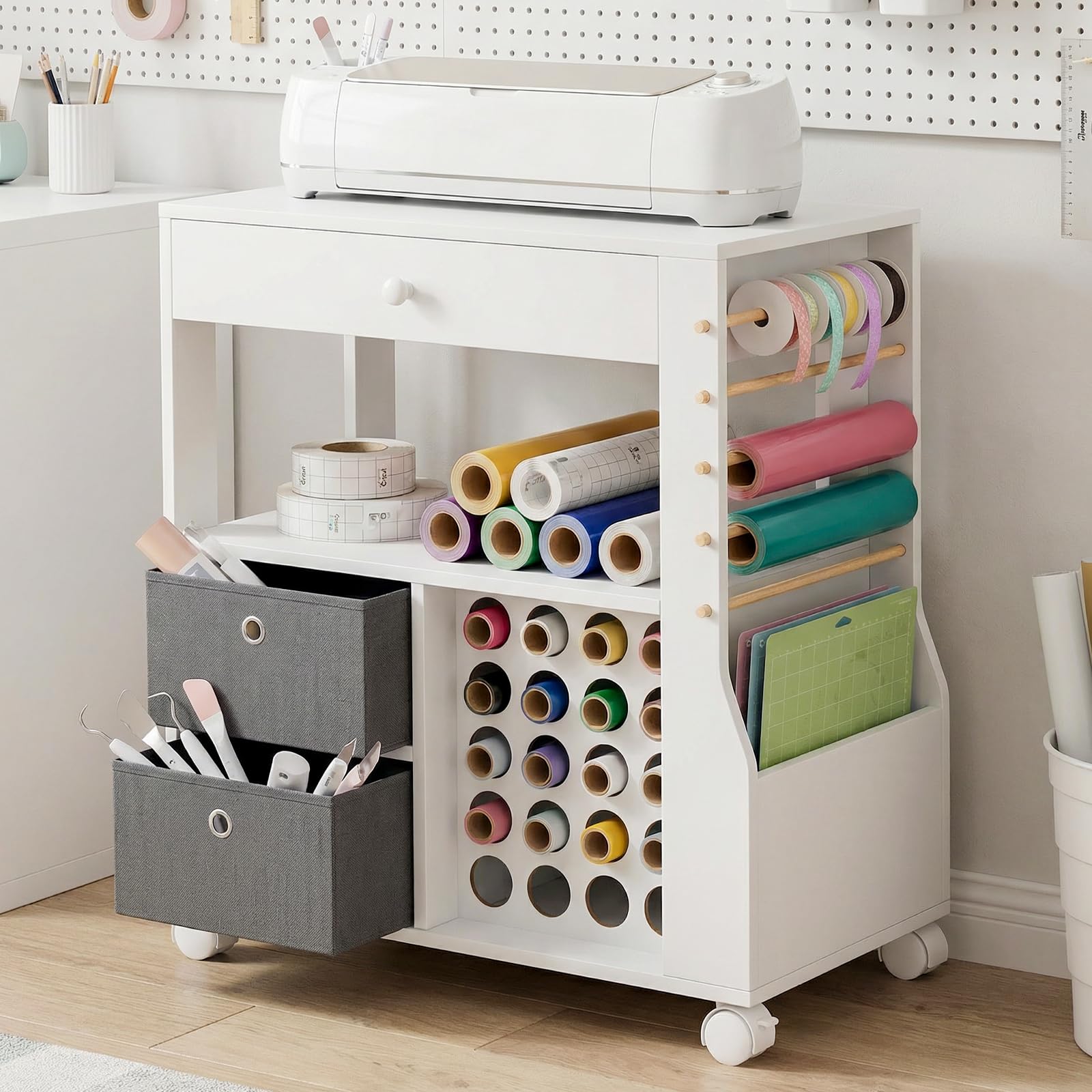 Organization and Storage Craft Cart Compatible with Cricut Machines