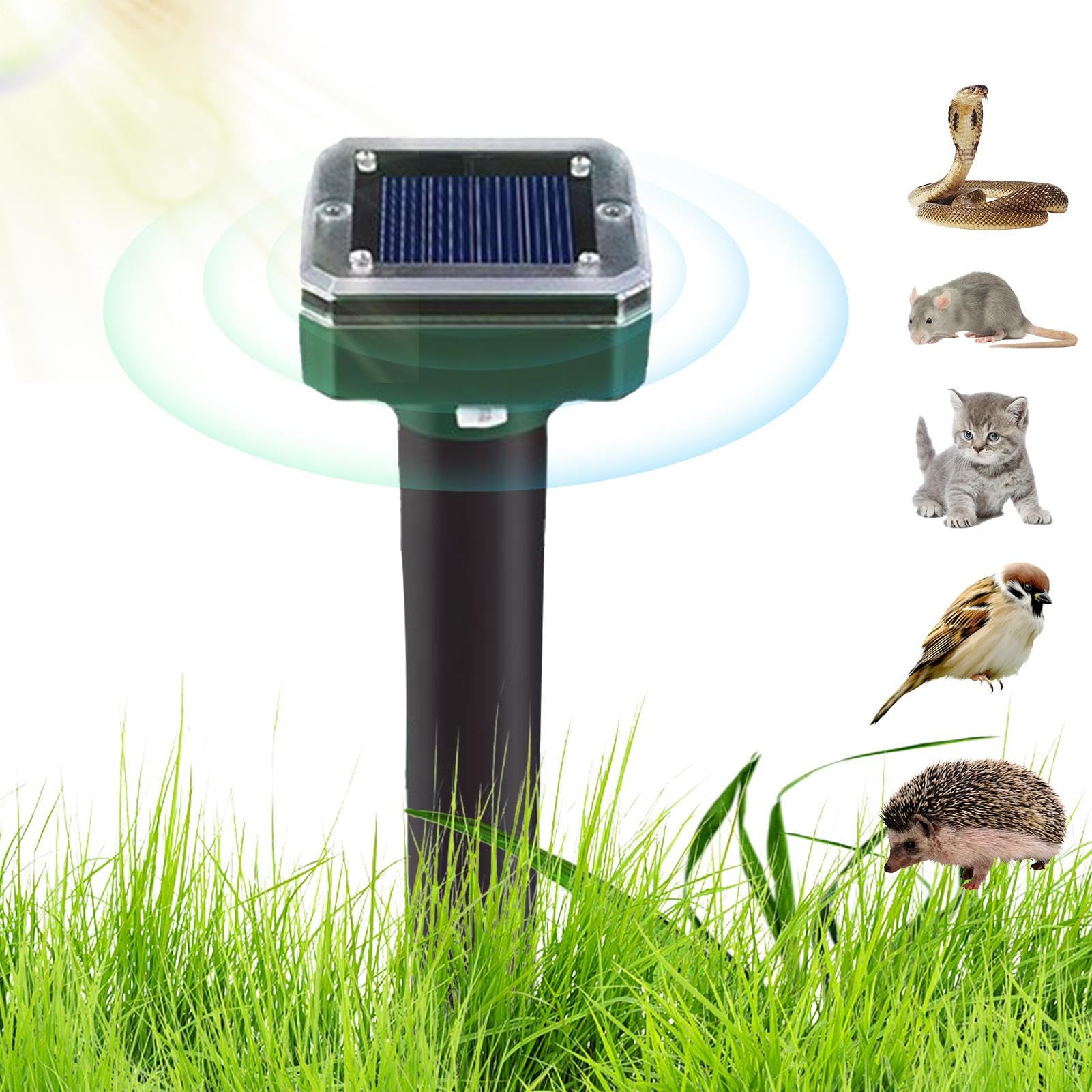 Disuasivos para gatos, repelente ultrasónico para gatos, repelente solar Ca-t, repelente de animales ultrasónico, control de callejón para protección exterior, herramientas de advertencia