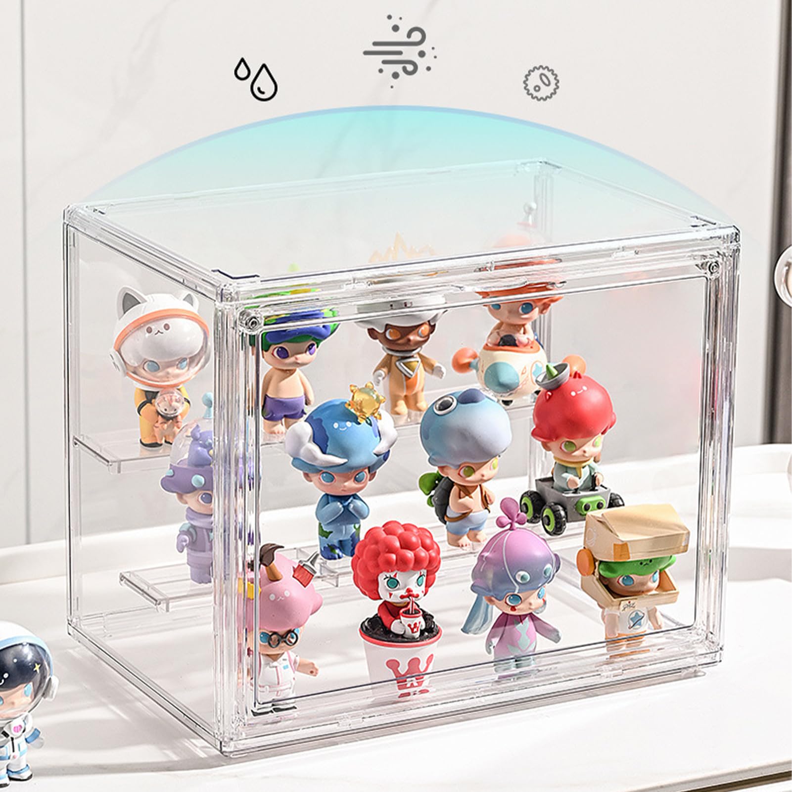 Amazon.co.jp: 透明アクリルディスプレイケース、積み重ね可能な