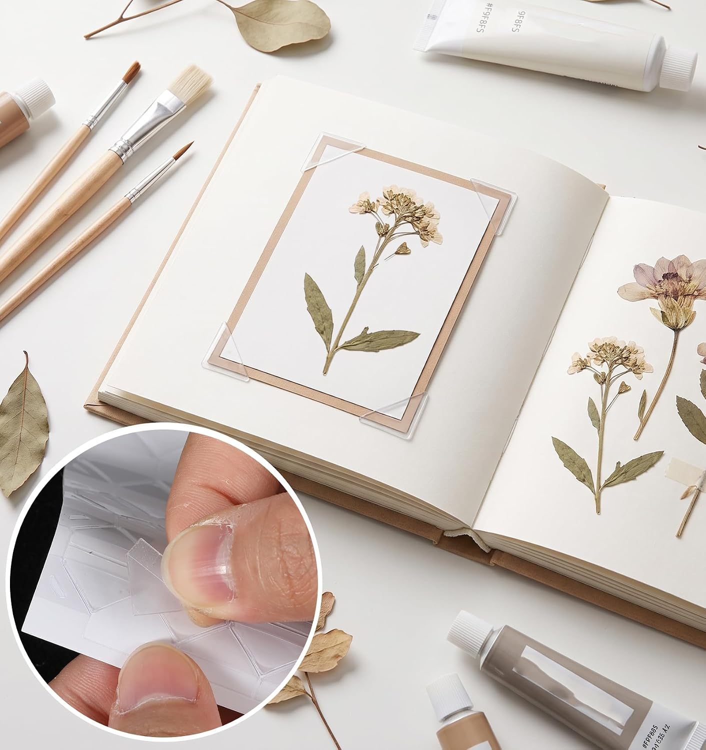 15 Pcs Adhesive Photo Corners, Photo Corners Self Adhesive