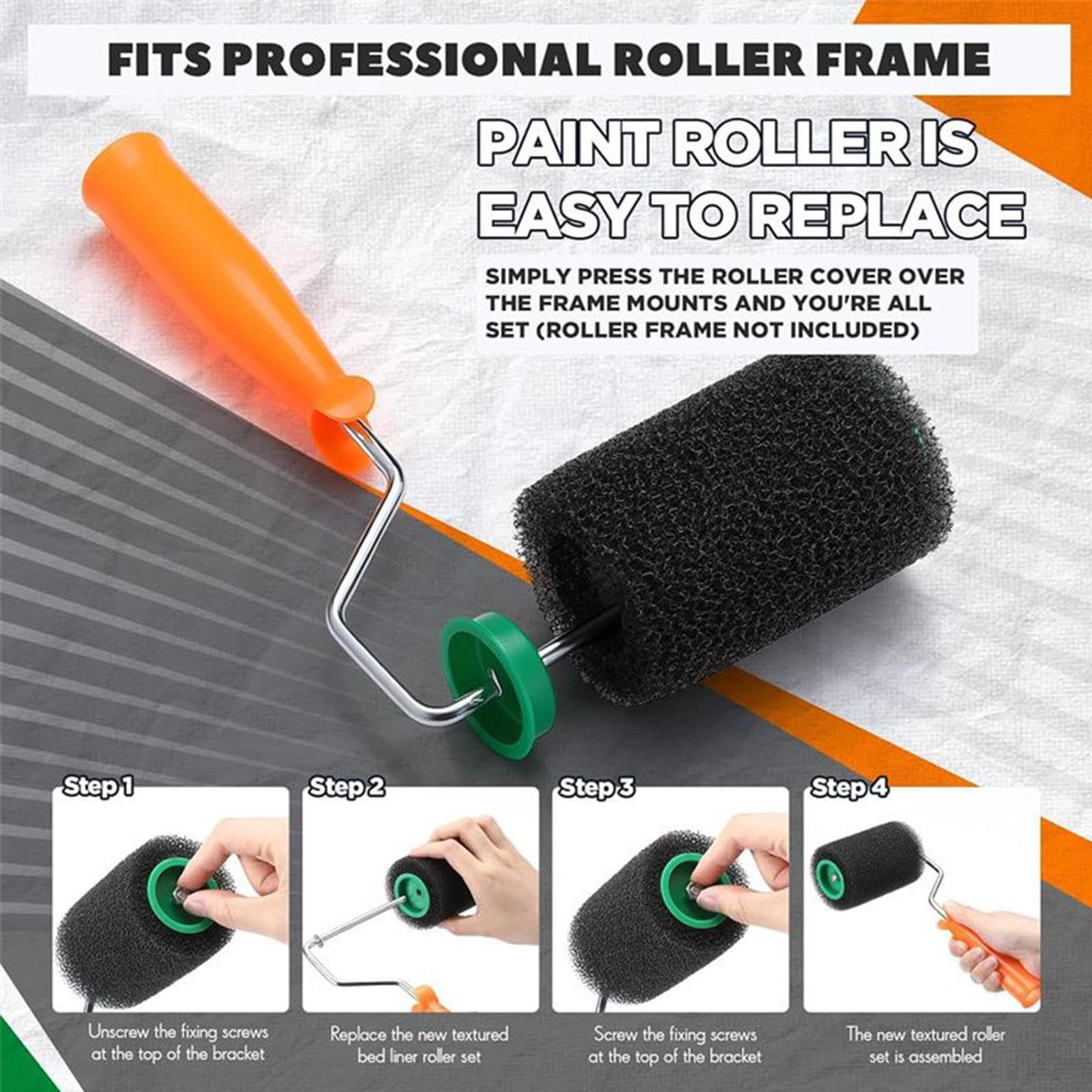 Kit de rodillo de pintura pequeño, miniherramientas de pintura, aplicador de mano para propietarios de viviendas y uso comercial, para proyectos de bricolaje y pintura fácil