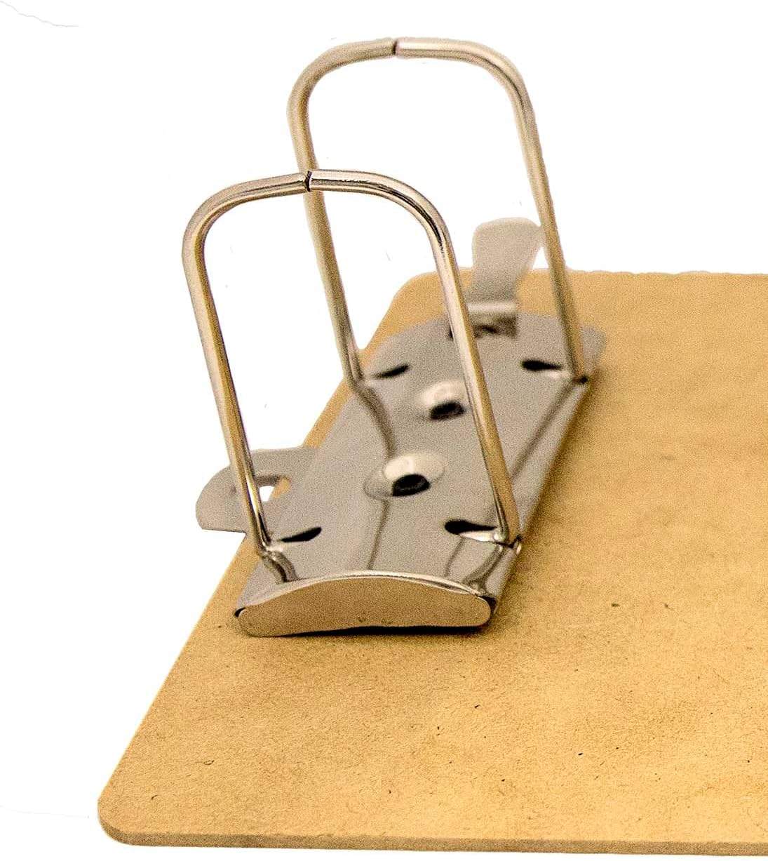 Saunders 05712 Recycled Hardboard Archboard - Brown, Letter Size Document Holder for 2 Hole Punched Documents, Locking Arch Clip