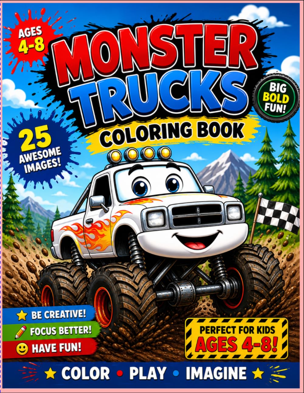Monster Truck Adventure Coloring Book