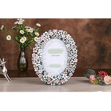 Alloy Metal Picture Frame with Easel for Tabletop Display Decorative High Definition Glass Photo Frame Home Decor for 2.5 x 3 Inches Wreath