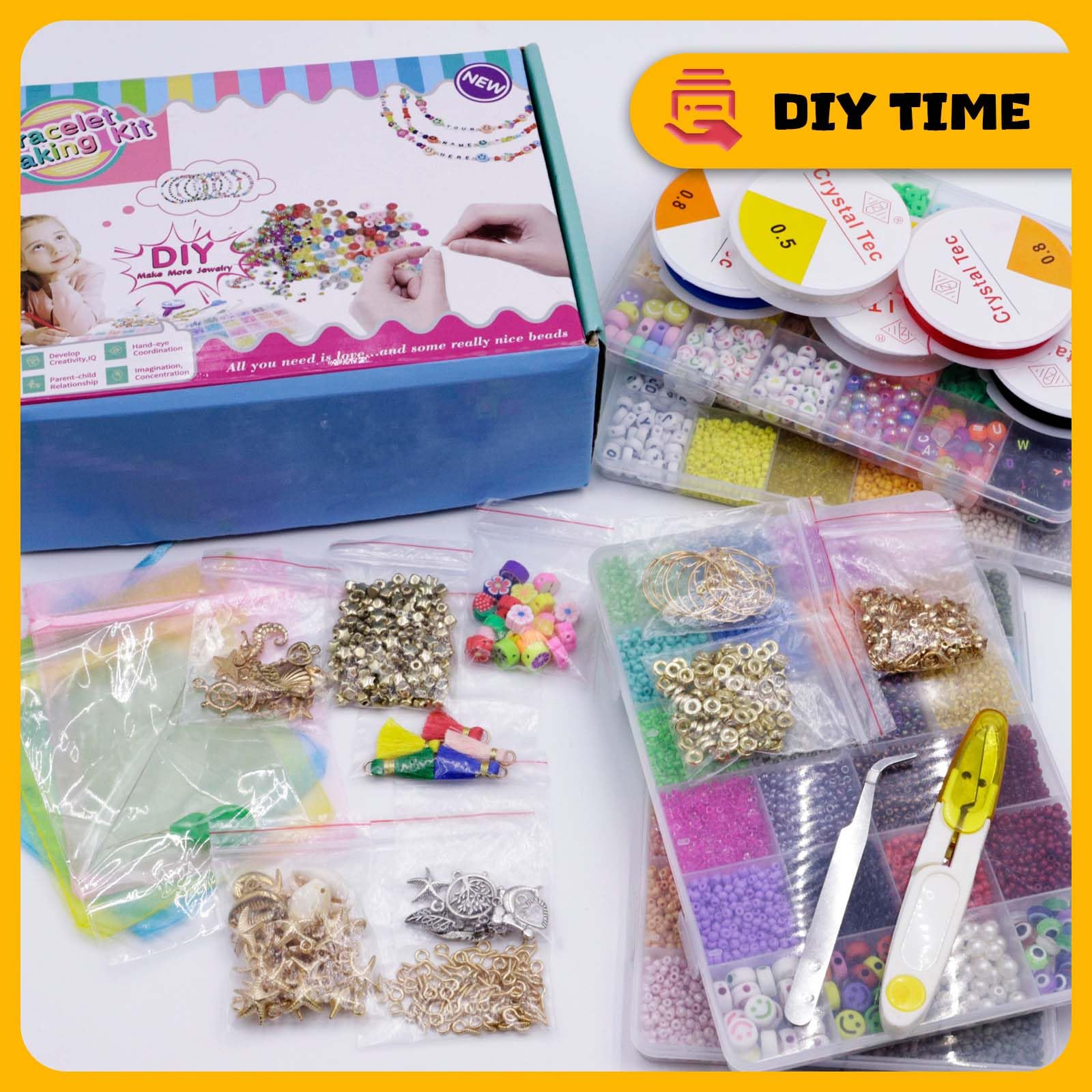 Kit 22800 Perline Per Braccialetti - 82 Colori, Accessori Per Fai Da Te, Gioielli Per Bambini - Foto 8