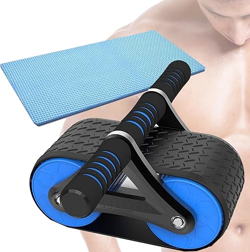 Miniatura 1 de LUMENIZE Rueda de rodillo abdominal de rebote automático - Equipo de rodillo de rueda abdominal - Rodillo de ejercicio de rueda bidireccional para