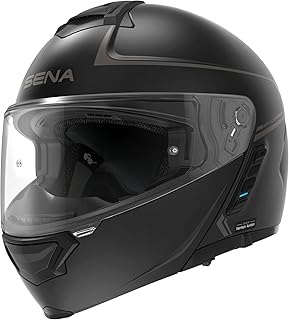 Sena Impulse Bluetooth Flip-Up Helmet with Sound by Harman Kardon, Sun Visor and Integrated Mesh Intercom System / MP3 / Voice Selection