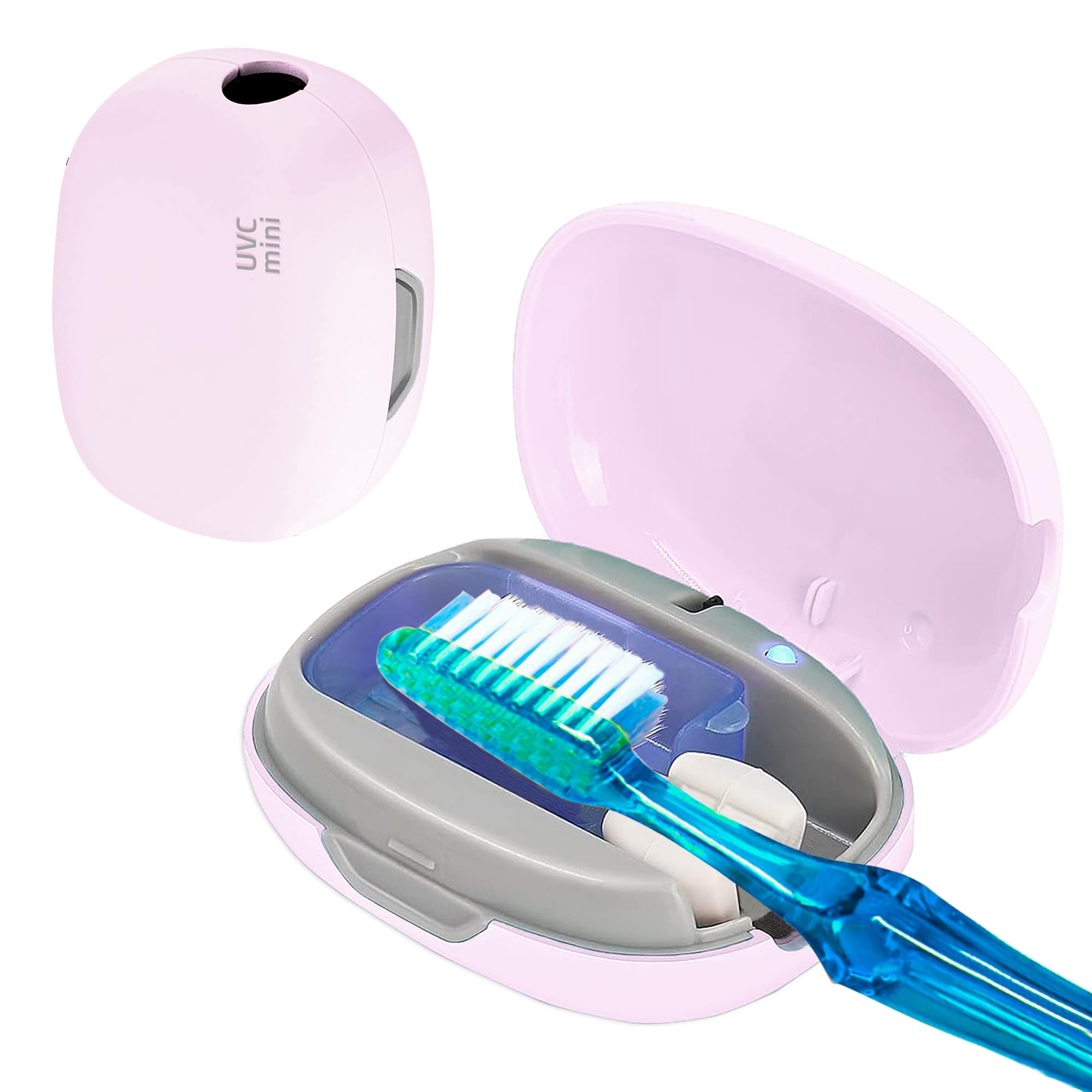 Sterilizzatore spazzolini da denti UV LED portatile | Igienizzatore per spazzolini da denti USB ricaricabile | Porta spazzolino elettrico igienizzante | Estuche per Viaggi, Casa e Ufficio