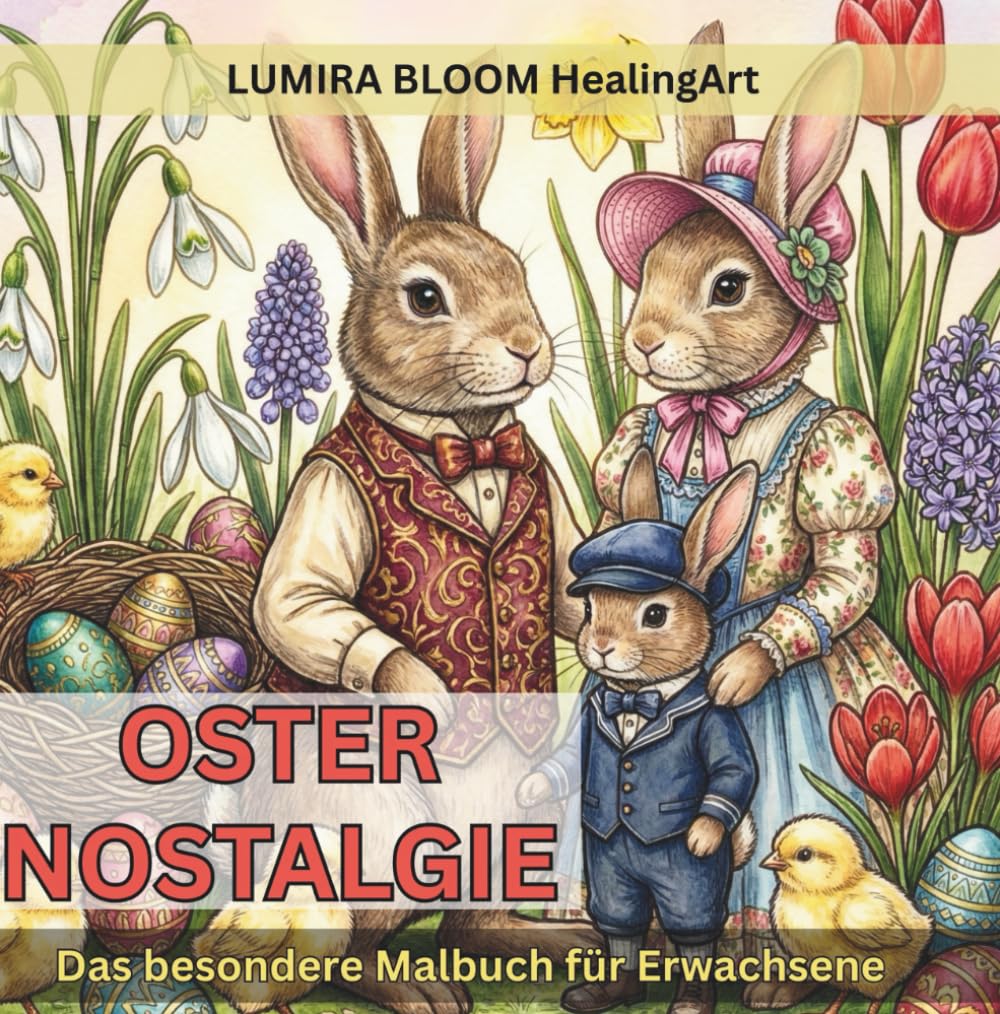 OSTER-NOSTALGIE - DAS BESONDERE MALBUCH FÜR ERWACHSENE/ 2026: Ruhige, nostalgische Osterbilder zum Ausmalen | Besinnliche Frühlingsmomente