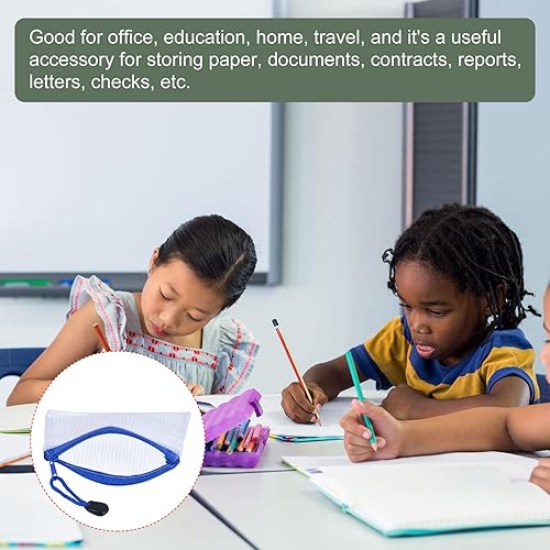 Miniatura 5 de YOKIVE Paquete de 3 bolsas de malla con cremallera, bolsillos de malla A6, bolsa de plástico para documentos, ideal para electrodomésticos de