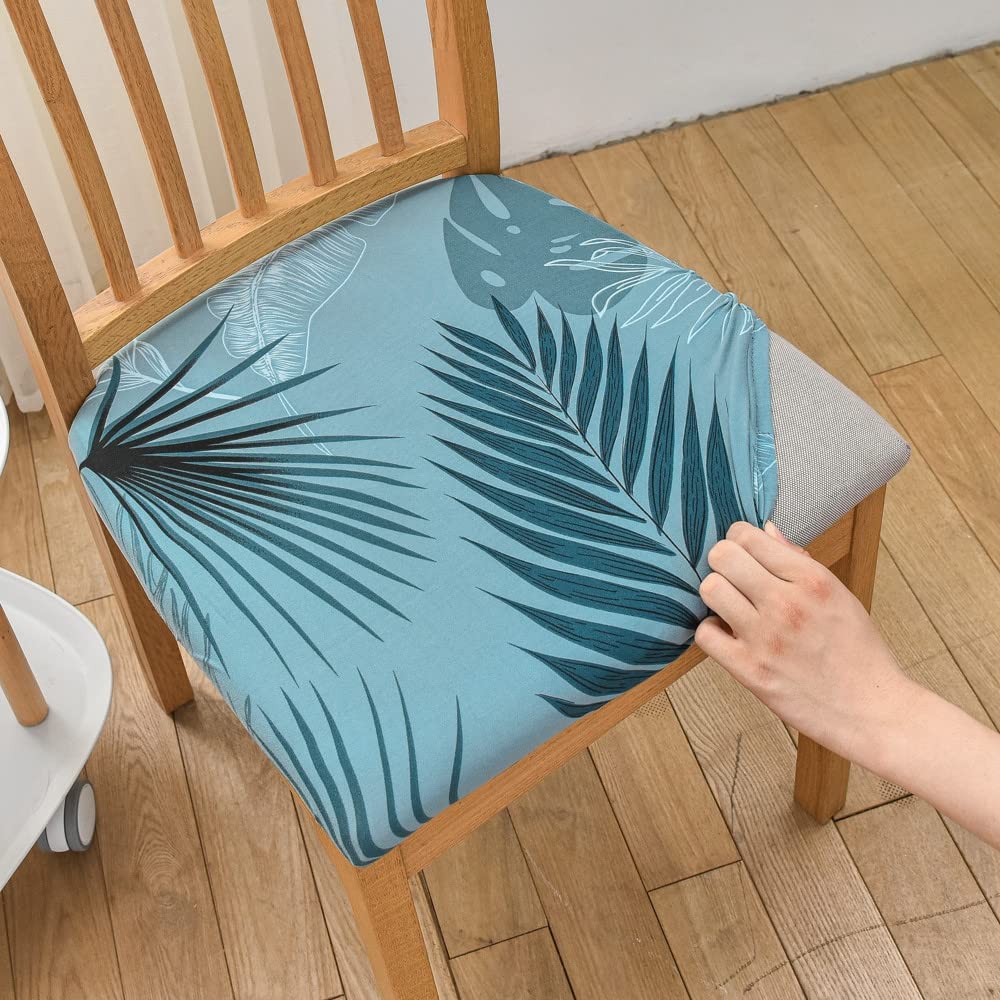 Housses De Siège Universelles Stretch - Lot De 4 Bleu Noble | Protection Anti-Tache Chaise Salle à Manger