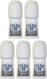 Unscented Deodorant Roll-On for Men 5 Piece Set | Easy Application | Daily Personal Care and Grooming | Deodorant Set | 2.6 oz Each