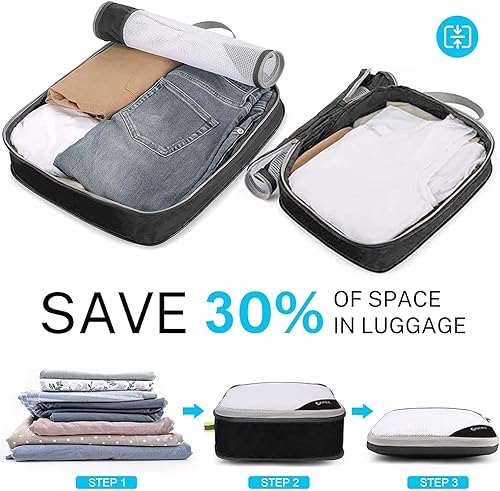 Miniatura 2 de Gonex cubos de compresión para embalaje, almacenamiento organizadores en cubo de malla extendible