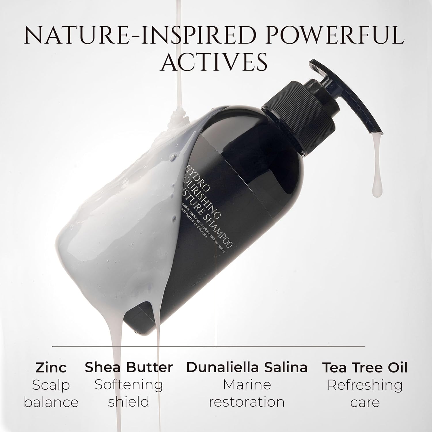 HADAT Hydro Nourishing Moisture Shampoo – Salon-Grade Sulfate-Free, For Dry, Frizzy, or Color-Treated Hair – Deep Hydration, Shine & Smooth Finish – Professional Haircare, 27.05 Fl oz (Pack of 1) - Image 4