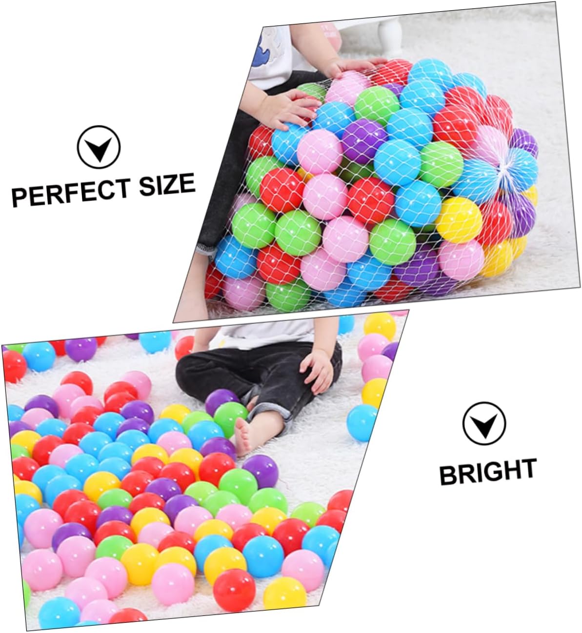 80pcs Plastic Boy Girl Ocean Balls Boys and Girls Outdoor Toys Play Balls for Years Old Random Color