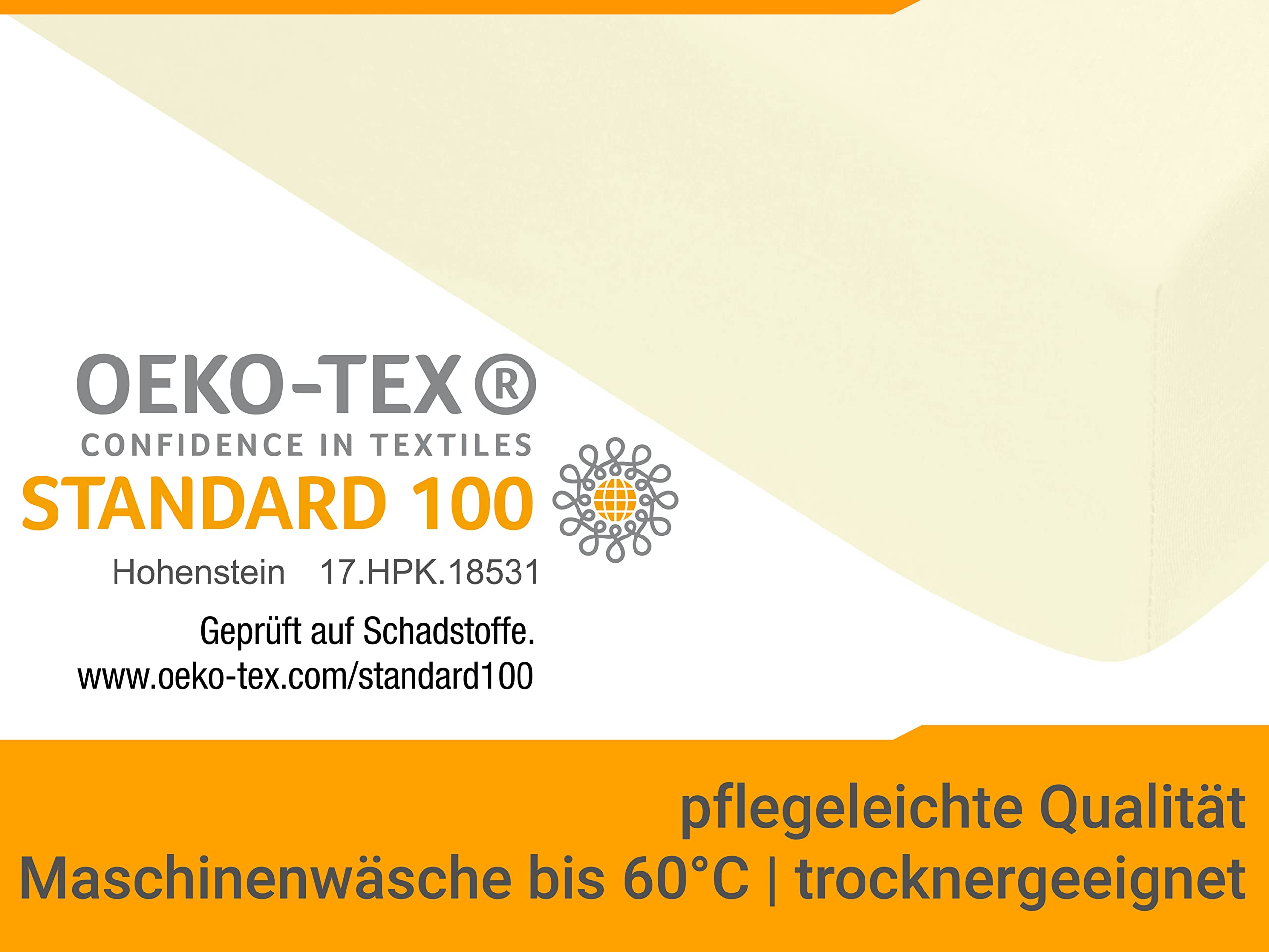 Npluseins Drap Housse 180x200 Coton - Drap Housse de Luxe pour lit à Eau, Convient pour Matelas 180x200 à 200x220 cm, certifiée Oeko-TEX, Blanc Naturel