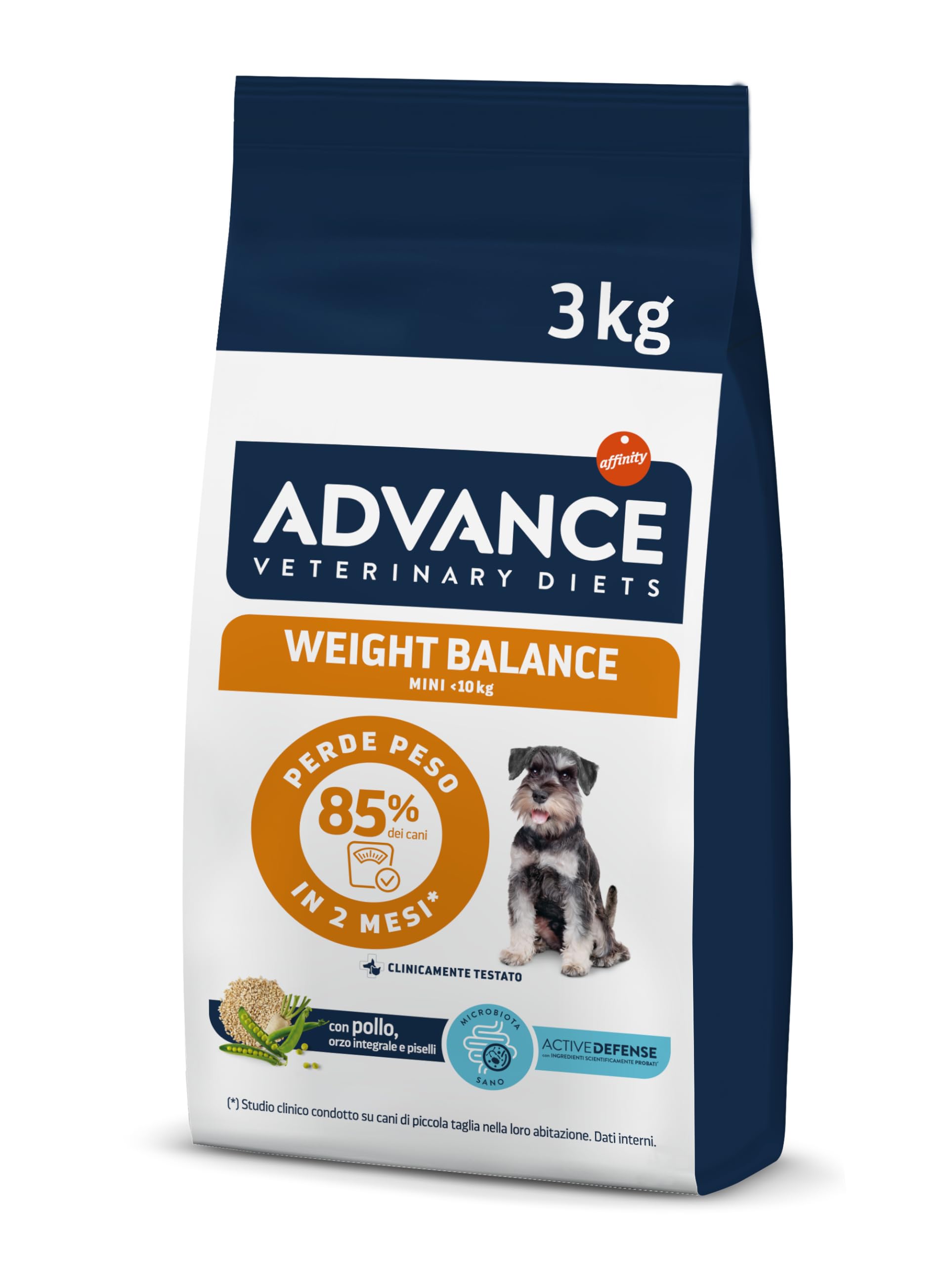 Advance Veterinary Diets - Weight Balance Mini - Cibo per Cani con Problemi di Sovrappeso - 3kg