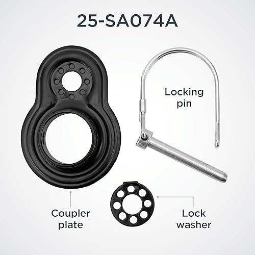 Miniatura 4 de Acoplador de enganche para remolques de bicicleta de empeine y Schwinn acopladores planos y angulados para una amplia gama de portabicicletas