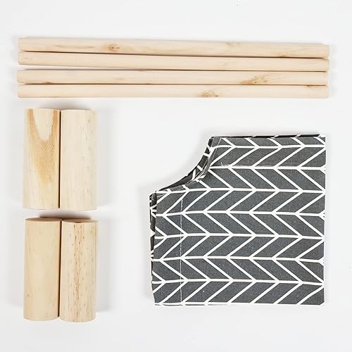 Miniatura 5 de Patas Lague Hamaca para gatos y perros pequeños, cama de madera transpirable para gatos y mascotas, conejo, refrigeración, para exteriores, muebles