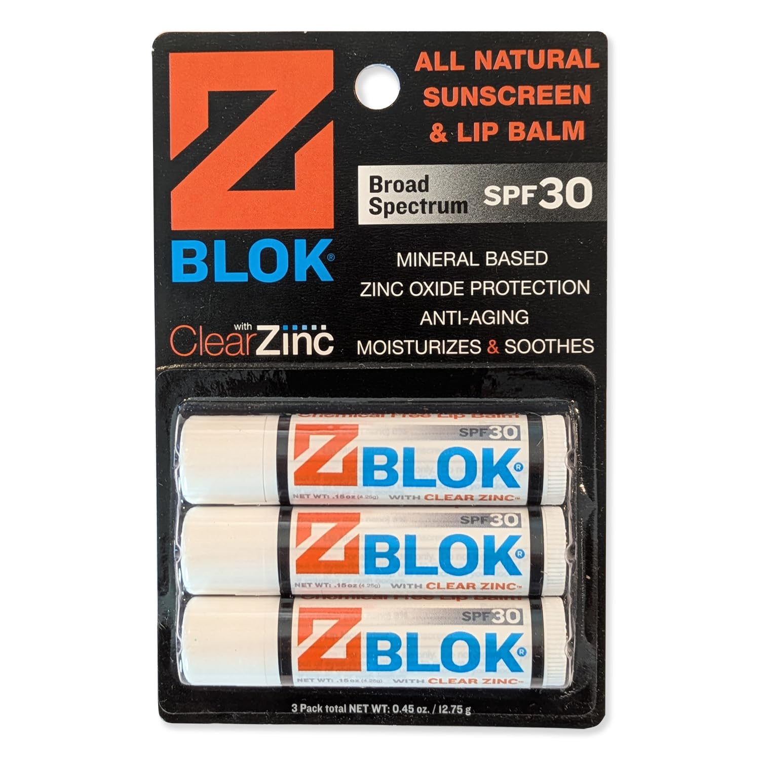 Z Blok Lip Balm & SPF 30 Sunscreen ounce
