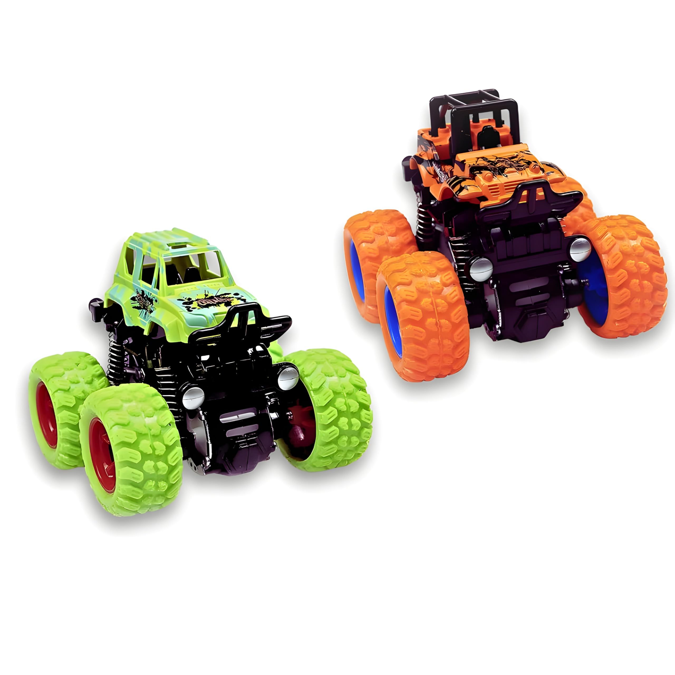Prasnna Monster Mini Friction Powered Trucks Car Toys for Kids, 4wd 360 Degree Stunt Push & Go Forward Cars for Boys and Girls Age 3-8 Years, Birthday Toddler Gift for Kids (Pack of 2,Multicolor) (B0DD6T2F7F) Amazon Price History, Amazon Price Tracker