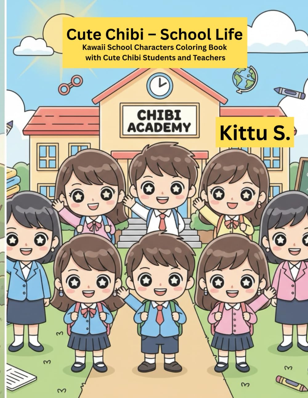 Cute Chibi – School Life: Kawaii School Characters Coloring Book with Students and Teachers (Cute Chibi Cozy Coloring Book)