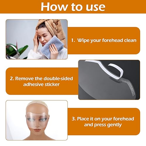 Miniatura 5 de 100 protectores faciales desechables para cejas después de cirugía, cubierta protectora de plástico para ojos para adultos, laca para cortar el