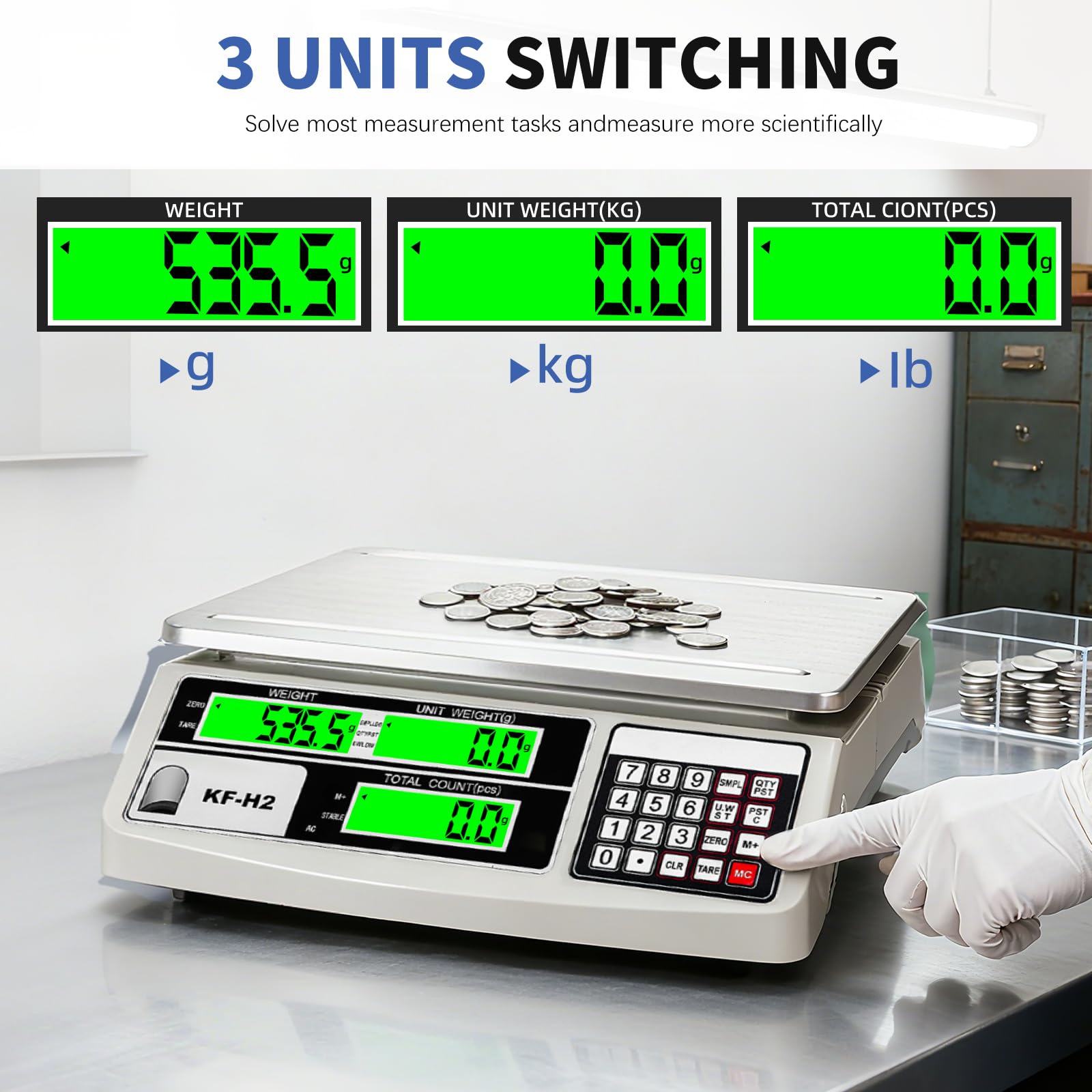 MEIYA Counting Scale - 30kg Digital Coin Scale -5 MEIYA Counting Scale - 30kg Digital Coin Scale -5