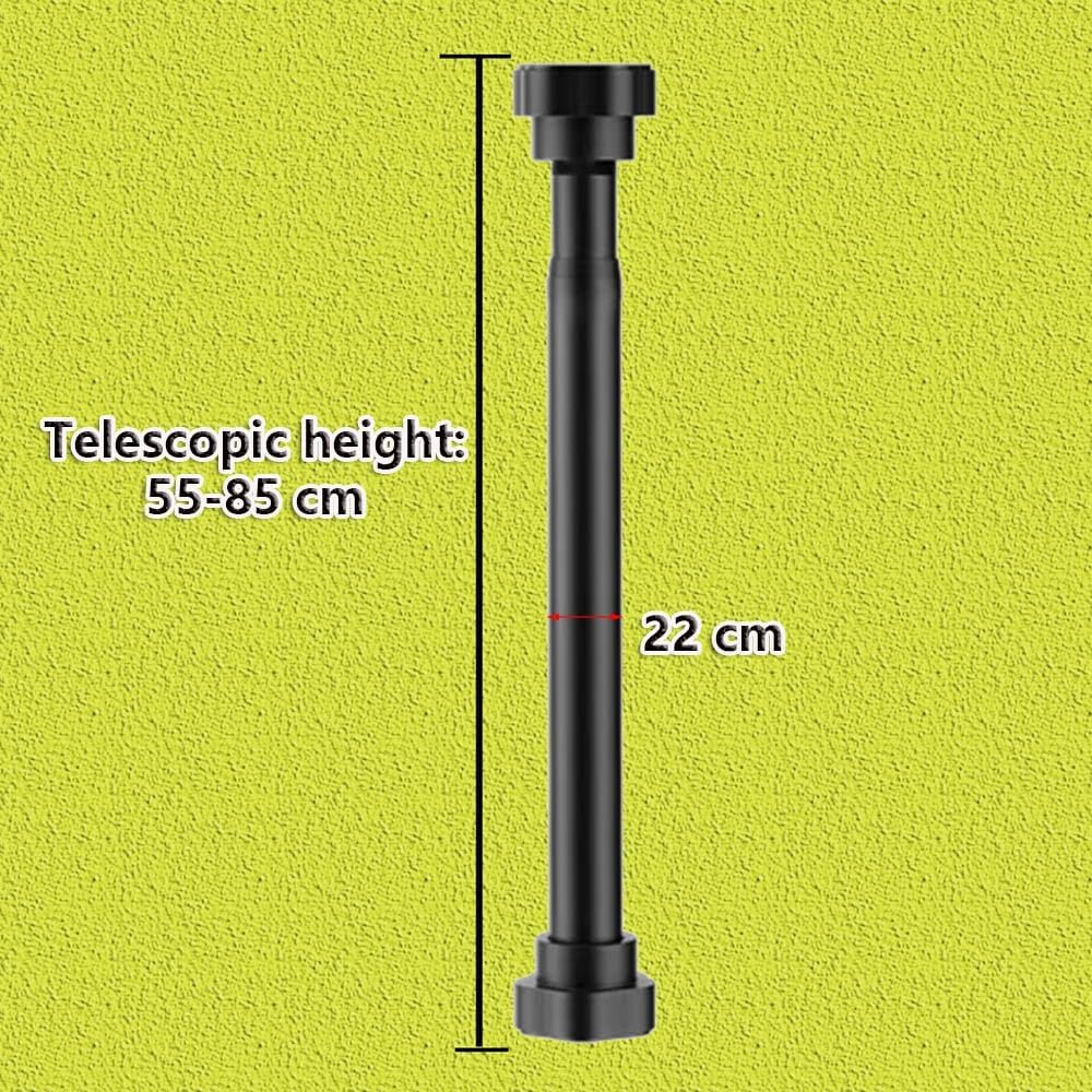 Sink Support Legs Adjustable, Undermount Basin Brackets Black Furniture Leg, Stainless Steel Support Poles Repair Kit for Kitchen Sink Table Leg(2*Height 55-85cm(21.6"-33.5"))