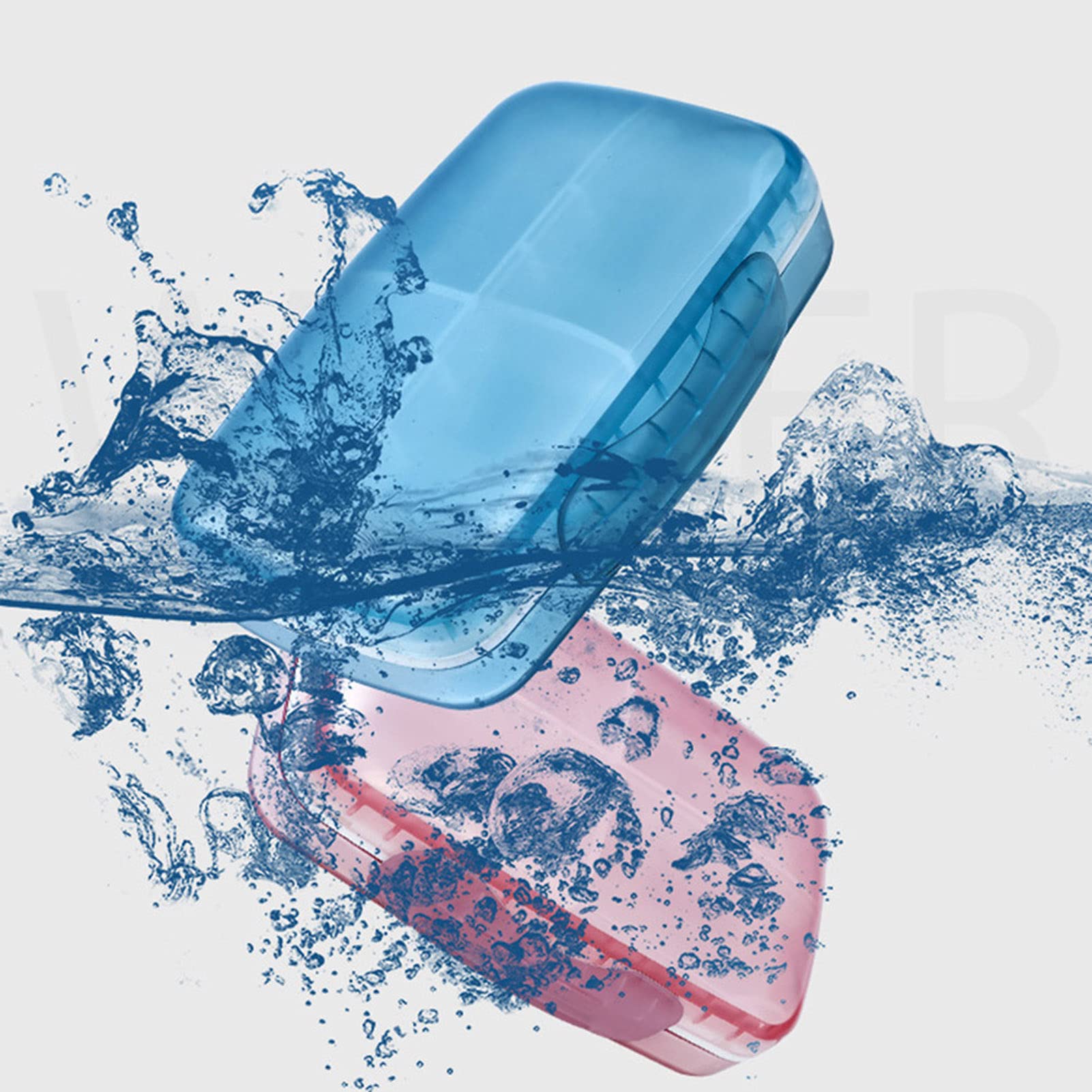 3 pastilleros portátiles pequeños de 7 días semanales de viaje organizador de pastillas de bolsillo portátil dispensador de pastillero para bolsillo de monedero compartimentos de uso contenedor caja