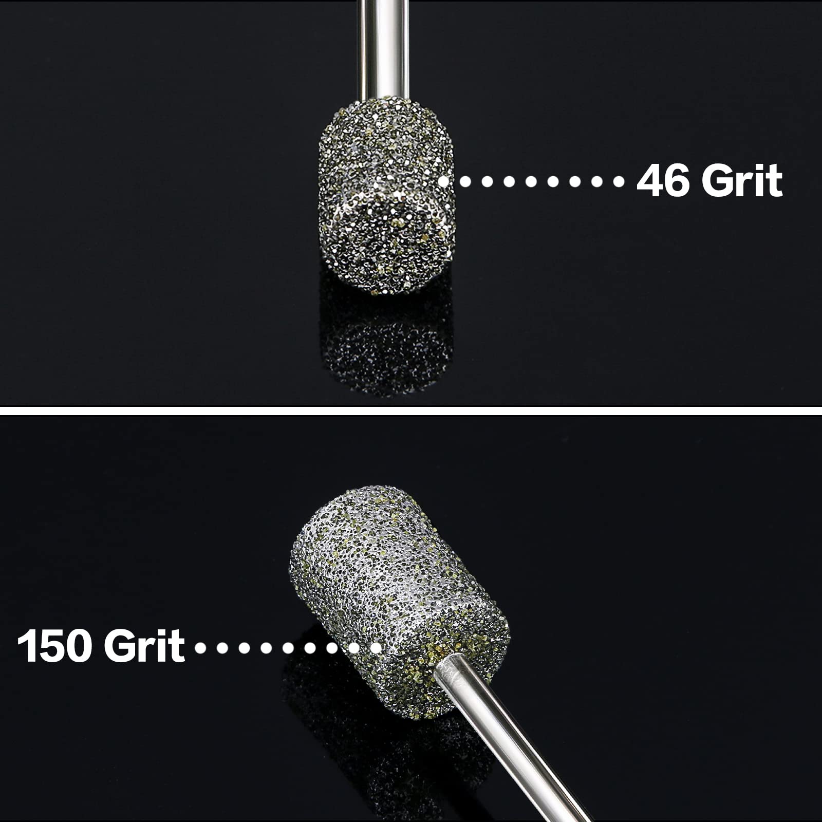 20Pcs 46,150Grit Diamond Burr Bits for Dremel Bits 1/8" Shank Grinding Bits — Amazon image 3